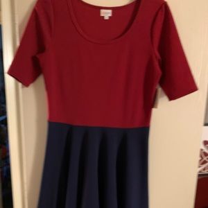 LuLaRoe Nicole 2xl red blue